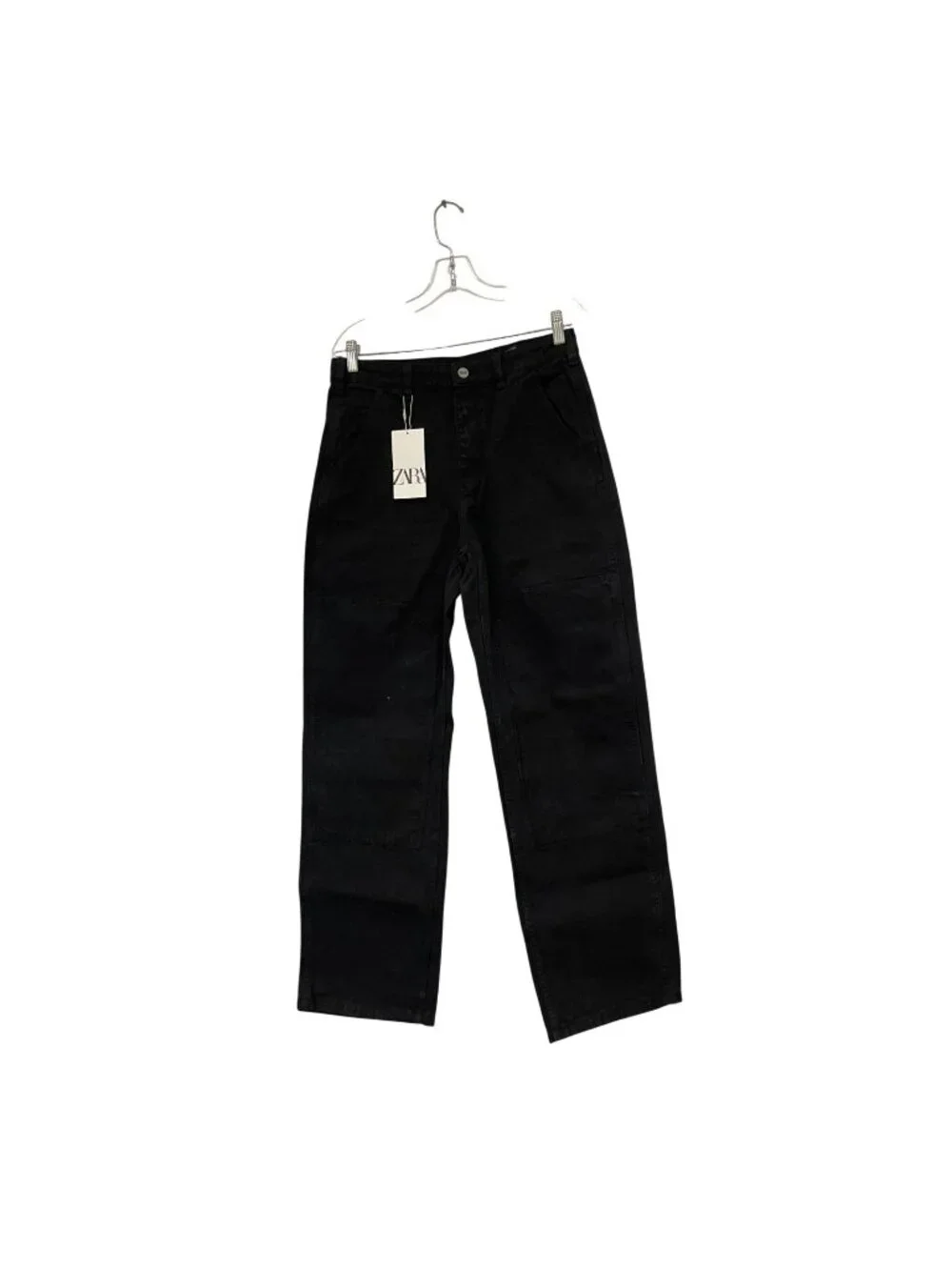 Zara Mens Cargo Pants EU 38 US 30 Black Oversized Relaxed Utility 4470/402 NWT